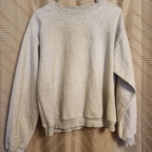 Fabletics Light Gray Crewneck Top